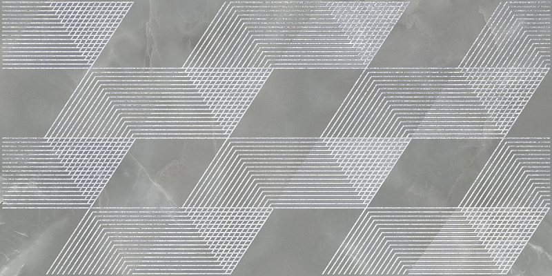 Декор Опал Геометрия Серый/Opale Grey Geometria Azori